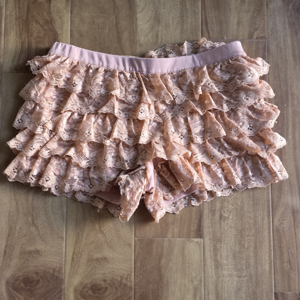 Forever 21 Lace Ruffle Shorts